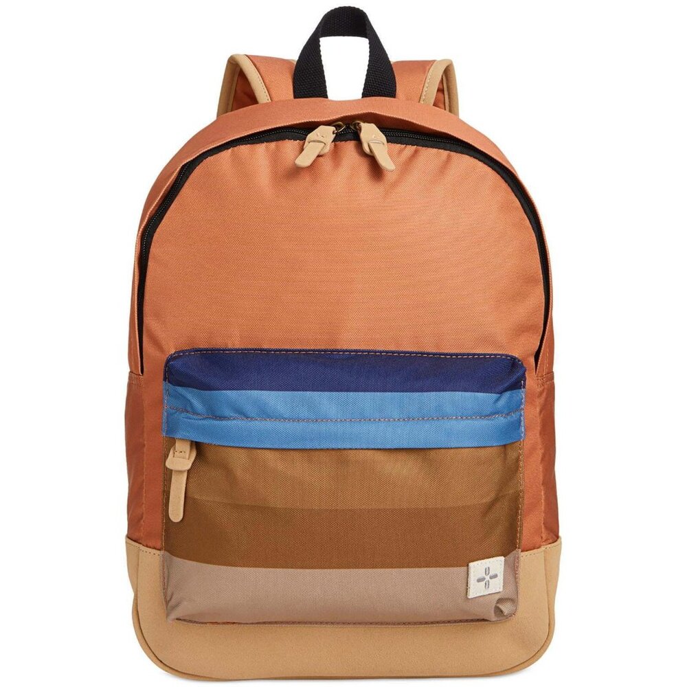 Sun + Stone Mens Riley Laptop School Backpack Brown One Size